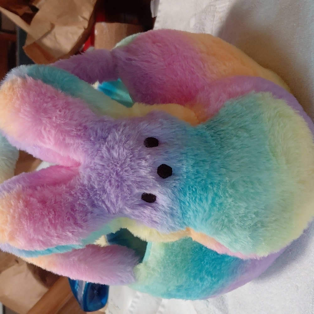 Rainbow Plush PEEPS Bunny Basket BB1